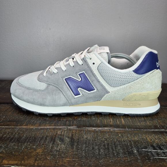 New Balance 574 Mens Size 12 D Running Shoes U574SPB Gray Blue White - Picture 7 of 11